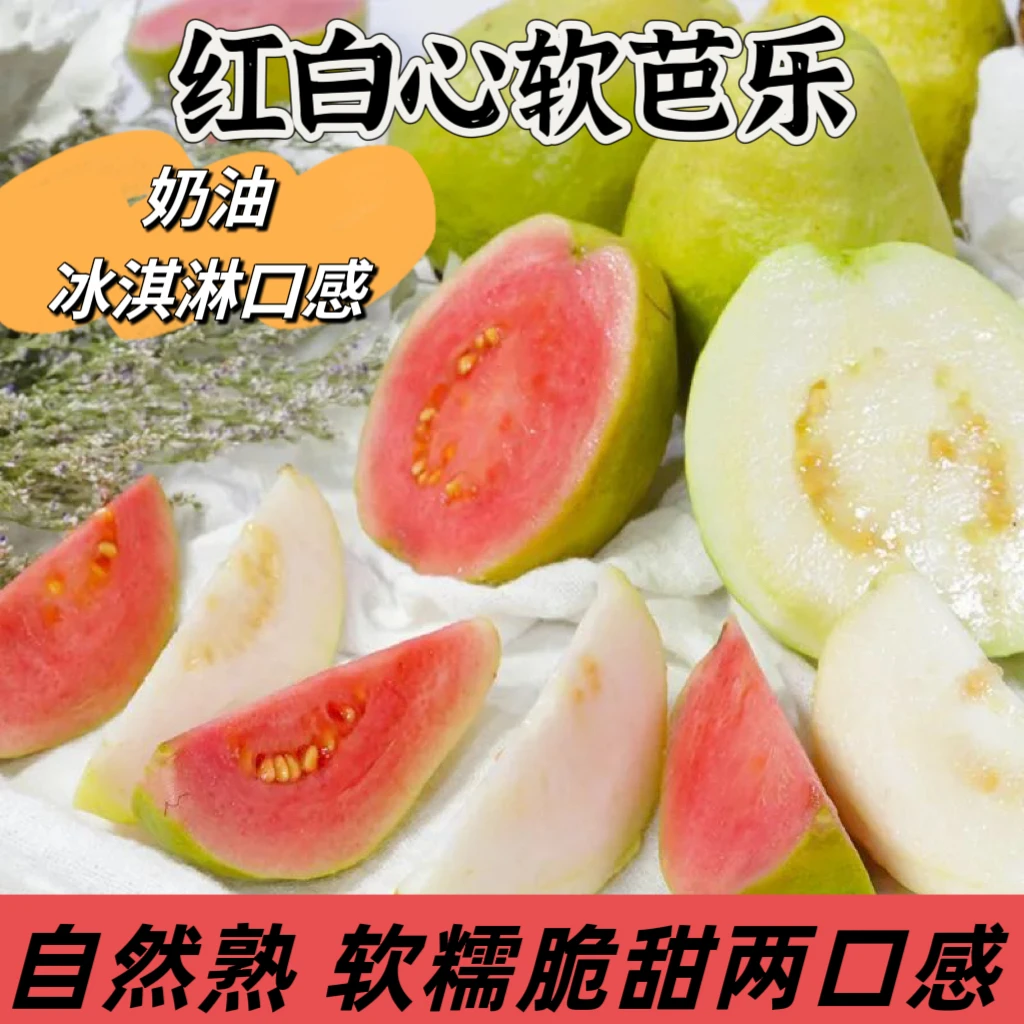 【顺丰】广西软红芭乐红心白心奶油番石榴双拼低卡健身应季新鲜水果