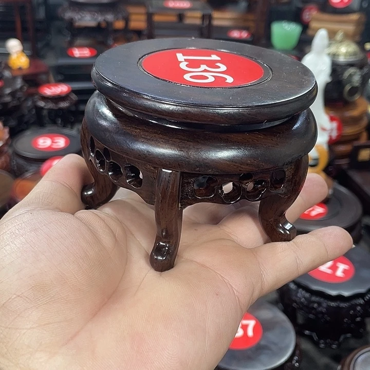 琉璃手工艺品红木底座工艺品9