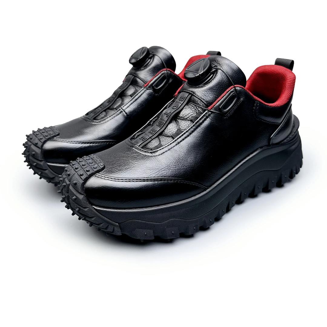 BIEUBRAYR/【有单有棉】胎牛皮旋转扣休闲商务时尚百搭男鞋舒适