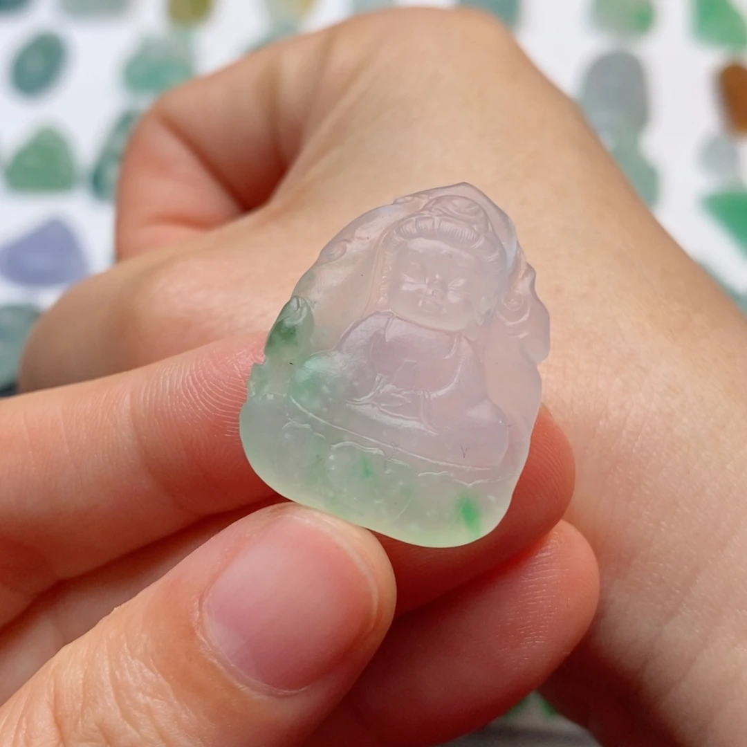 定制翡翠未镶嵌宝宝佛