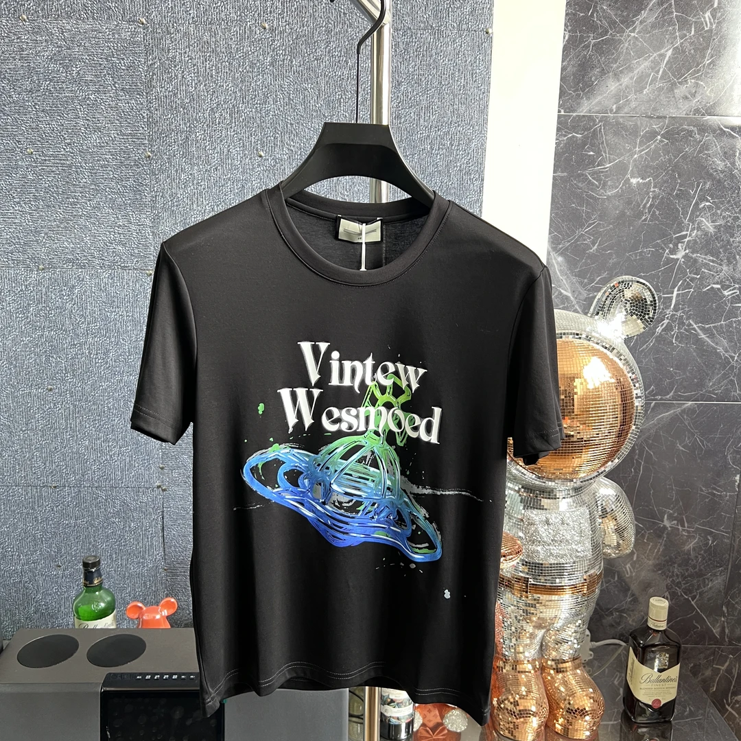 欧品男款夏季新款个性春夏潮流休闲百搭时尚圆领印花短袖 2557