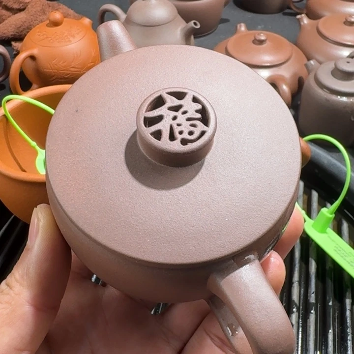 紫砂茶壶紫泥汉瓦200cc无添加