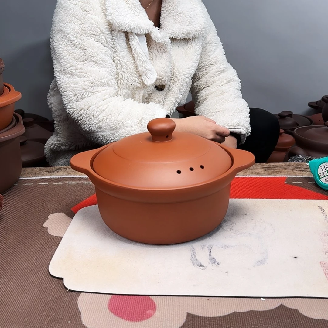 紫砂砂锅2升微微微微瑕