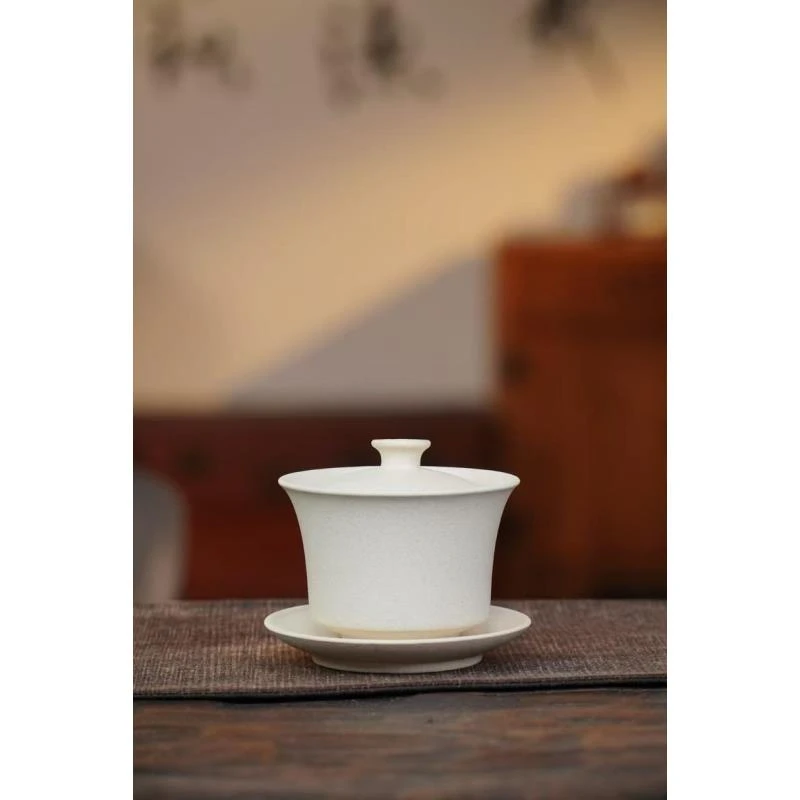 丨三才盖碗  羊脂白段  茶台雅品首选