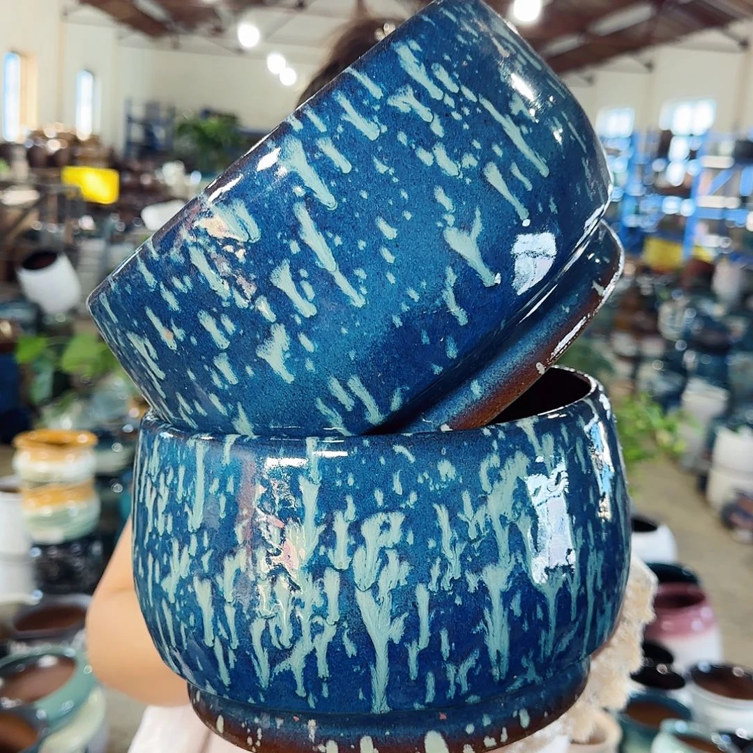 紫砂花盆高13口20