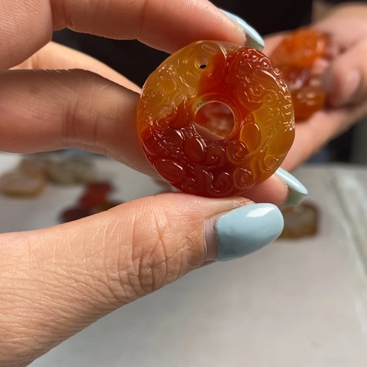 玛瑙/玉髓未镶嵌吊坠(不含链)