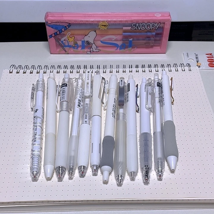 1-3多品牌白杆黑笔混款组合12支