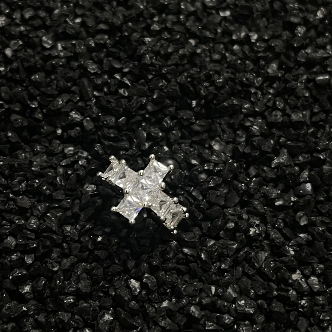 铜合金合成锆石耳饰 岩朵饰品-1235-时尚耳饰-3