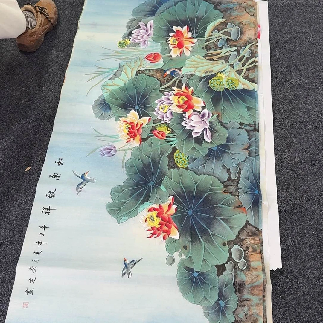 纯手绘国画作品好看四尺