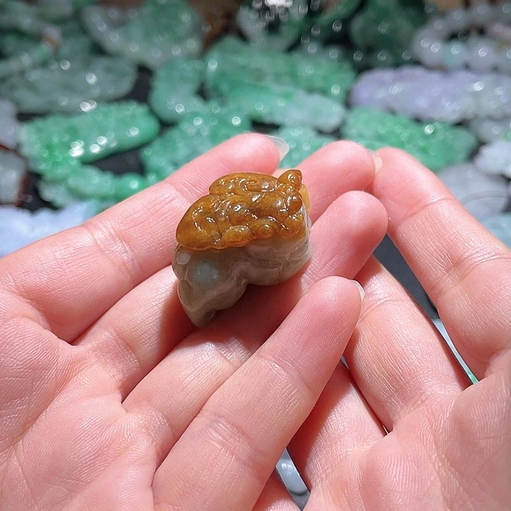 翡翠未镶嵌颈饰天