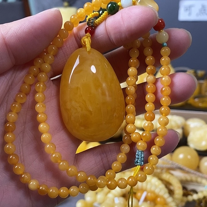 琥珀未镶嵌裸石水滴