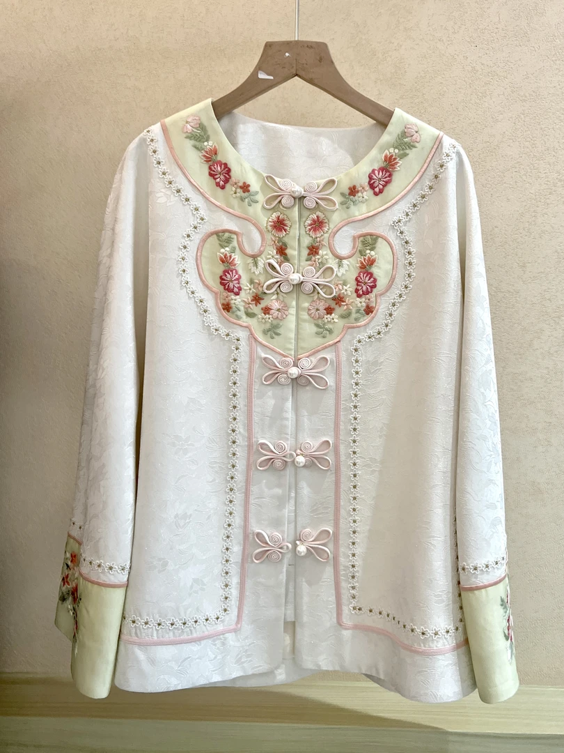 【2月上新日】桑蚕丝宽松国风圆领外套 新中式时尚汉服 24W0434