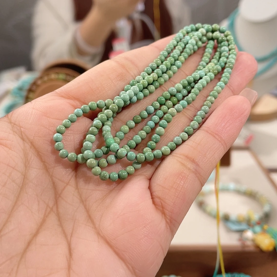 绿松石未镶嵌菜籽色米珠卡3