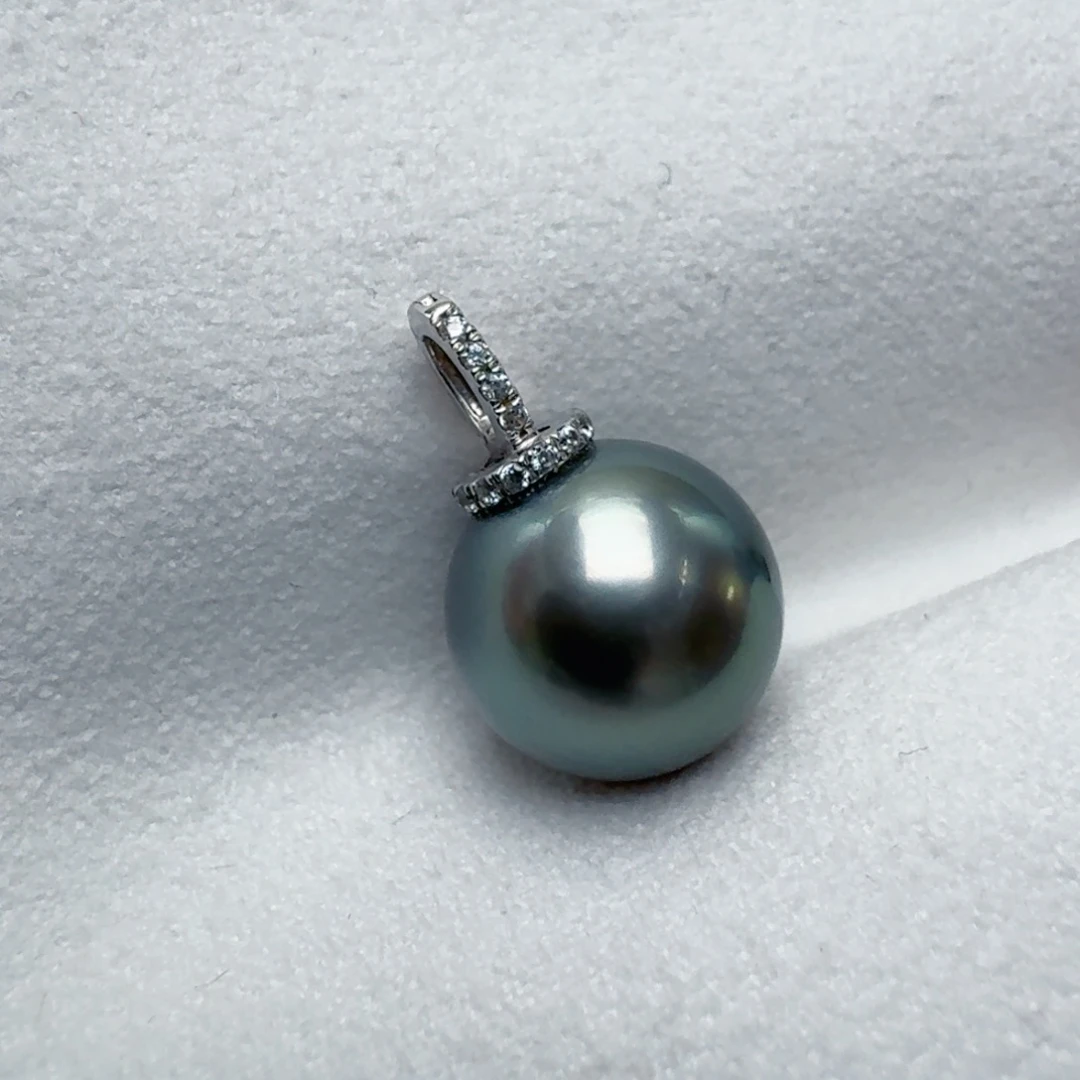 海水珍珠18K金镶嵌颈饰@@aq114