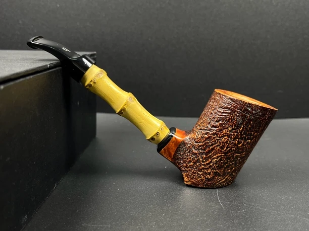 意大利帕斯库奇喷砂竹节石楠木手工烟斗（内径20斗深40.9）