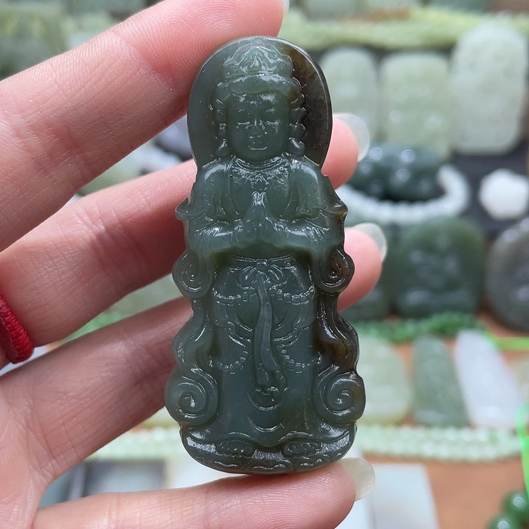 和田玉未镶嵌吊坠(不含链)