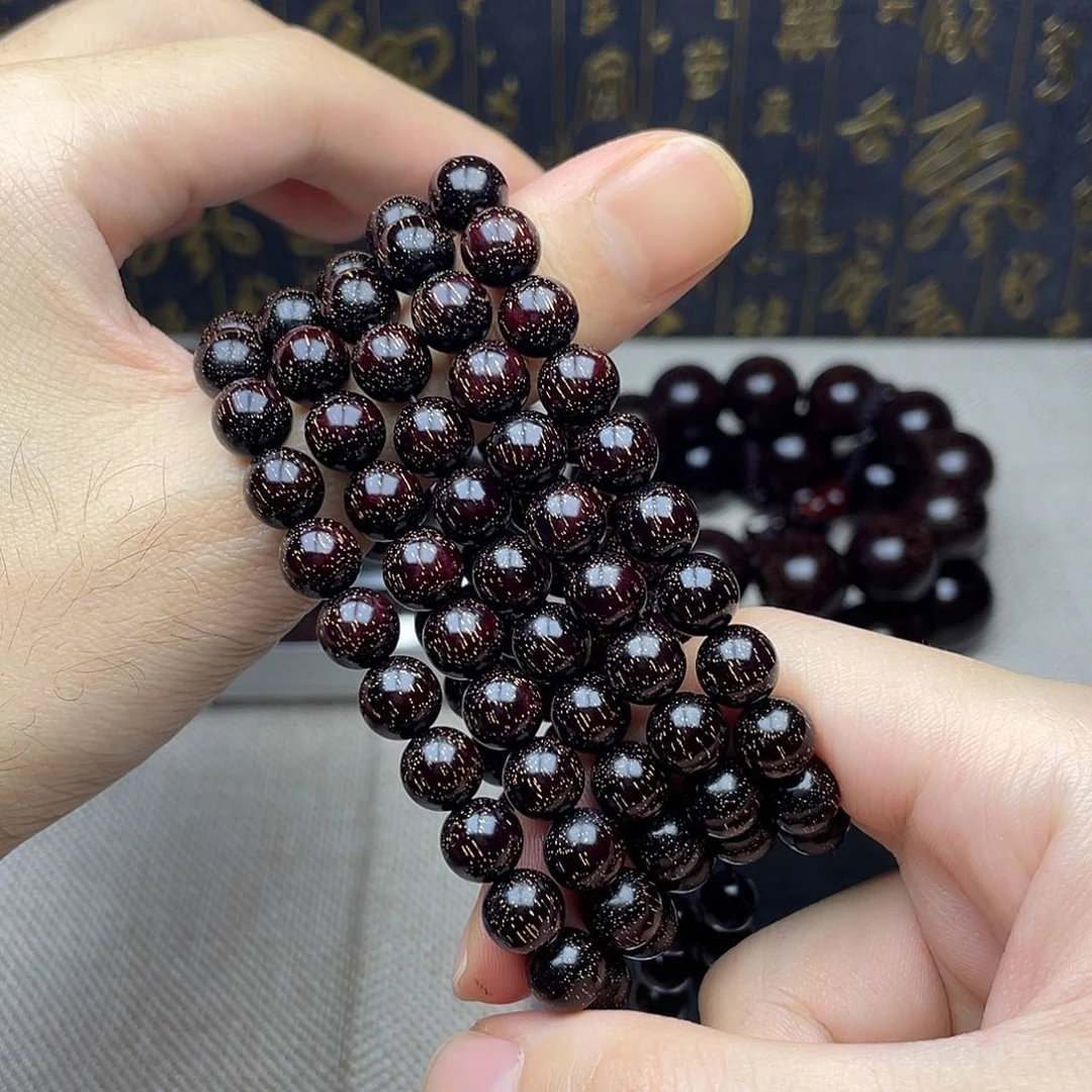 檀香紫檀（小叶紫檀）0.8 108颗 爆满金星