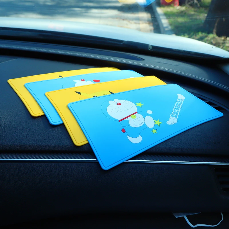 汽车防滑垫防晒耐高温可爱卡通中控仪表台手机摆件置物垫车载内饰