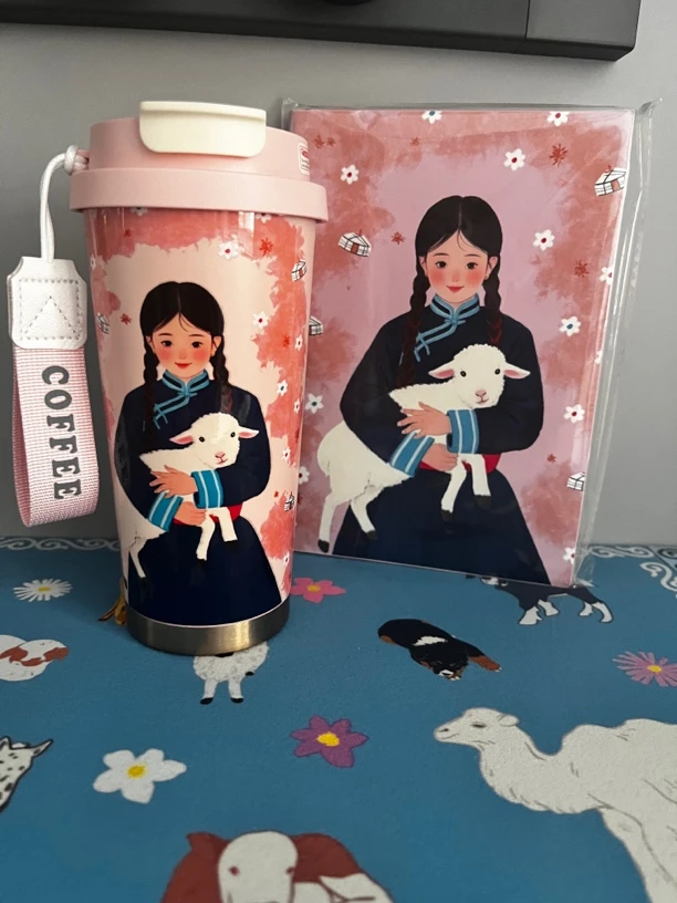 可爱风保温杯日记本两件套