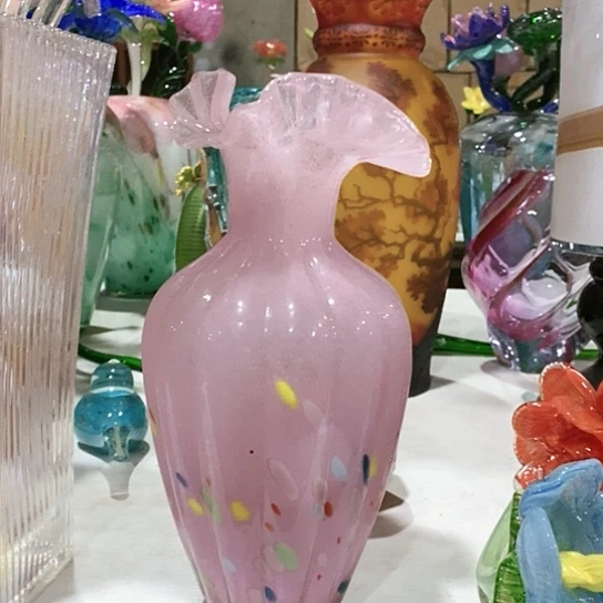 琉璃花瓶高28厘米口径6厘米