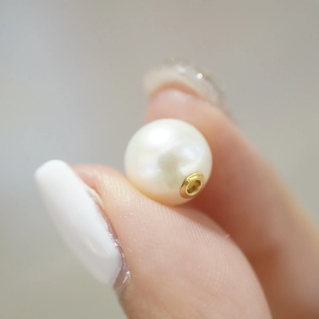 【卡奢珠宝】18K金淡水珍珠配件卡9-10mm