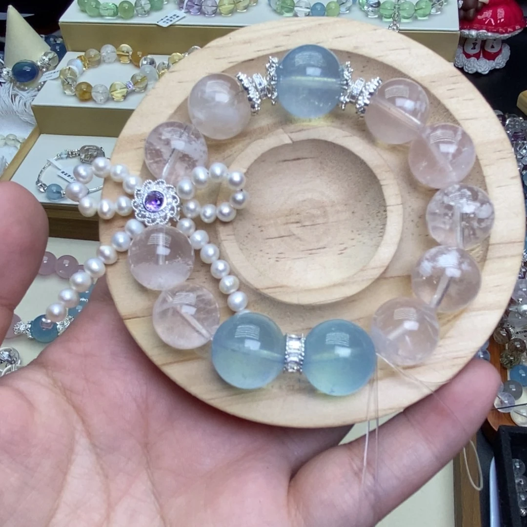 水晶手链银S925镶嵌