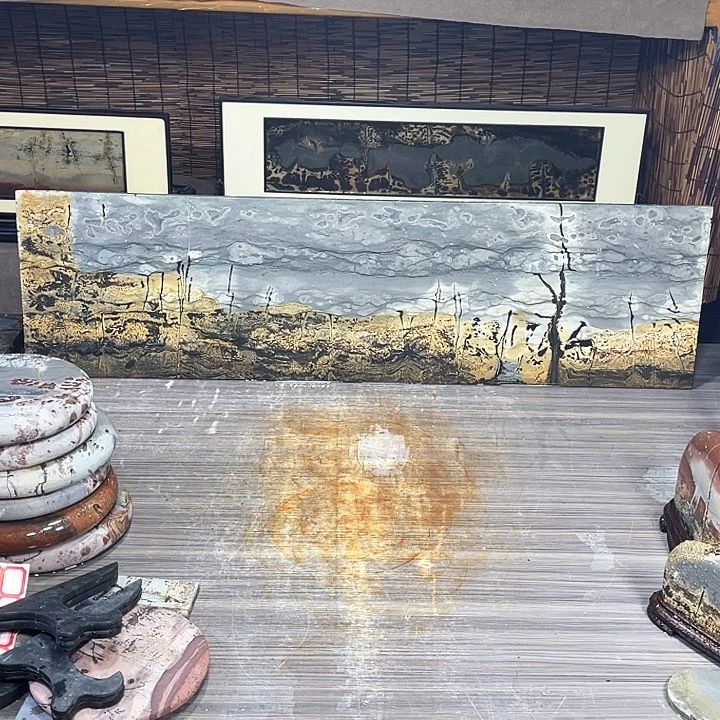 【闪购商品】有机玻璃广西天然国画石