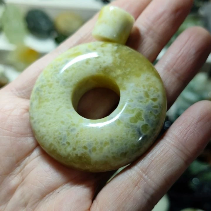 岫玉平安扣未镶嵌