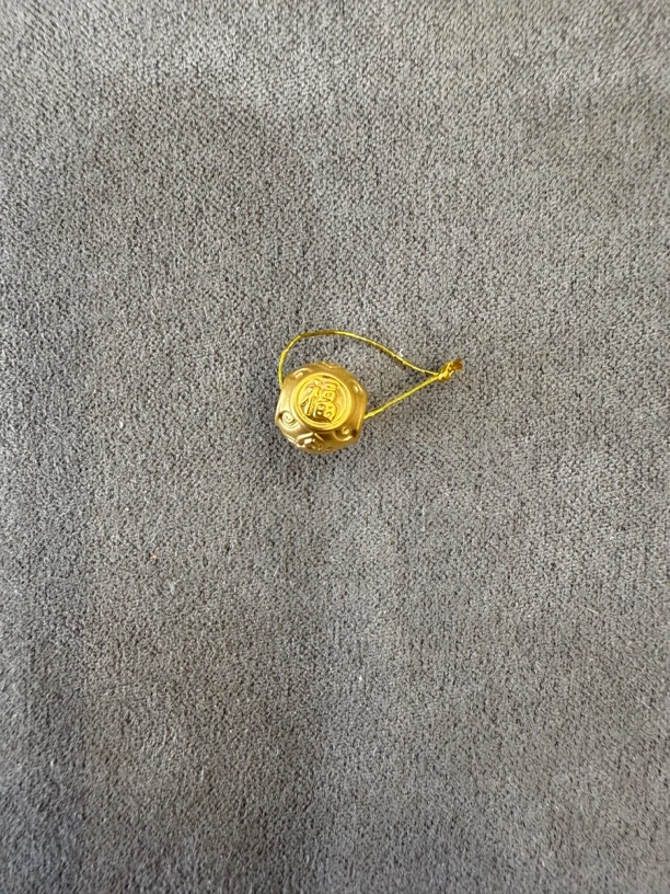 足金5D微硬金福字花转运珠