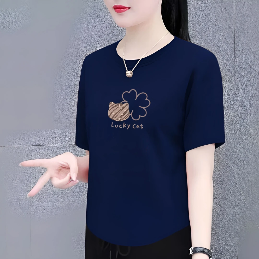 平价女装~清仓尾货~100%纯棉夏季新款时尚休闲气质妈妈装短袖T恤