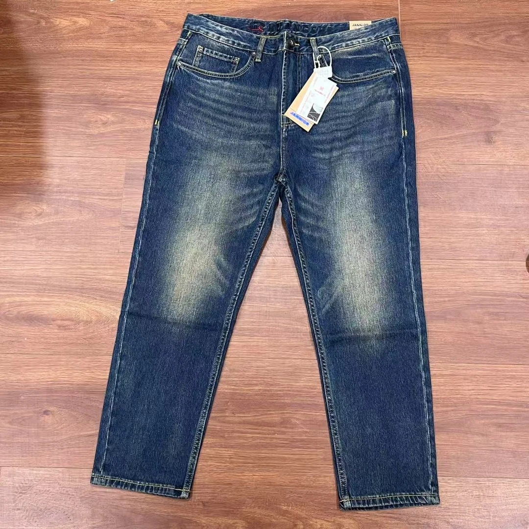 Z02复古款/双股纱赤耳边重水洗高端款透气舒适立体感直筒牛仔裤