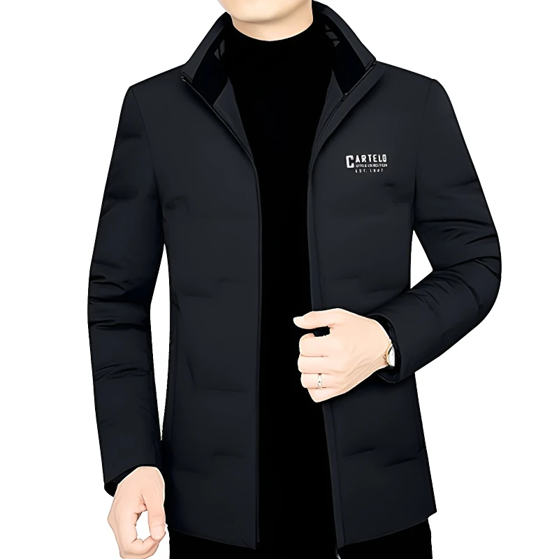 Louis Fordea/路易弗狄轻奢男士羽绒服立领短款防寒大气保暖外套