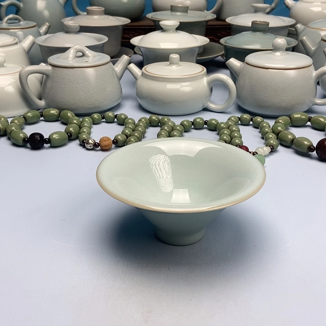 杯天青斗笠杯原矿原釉原产地