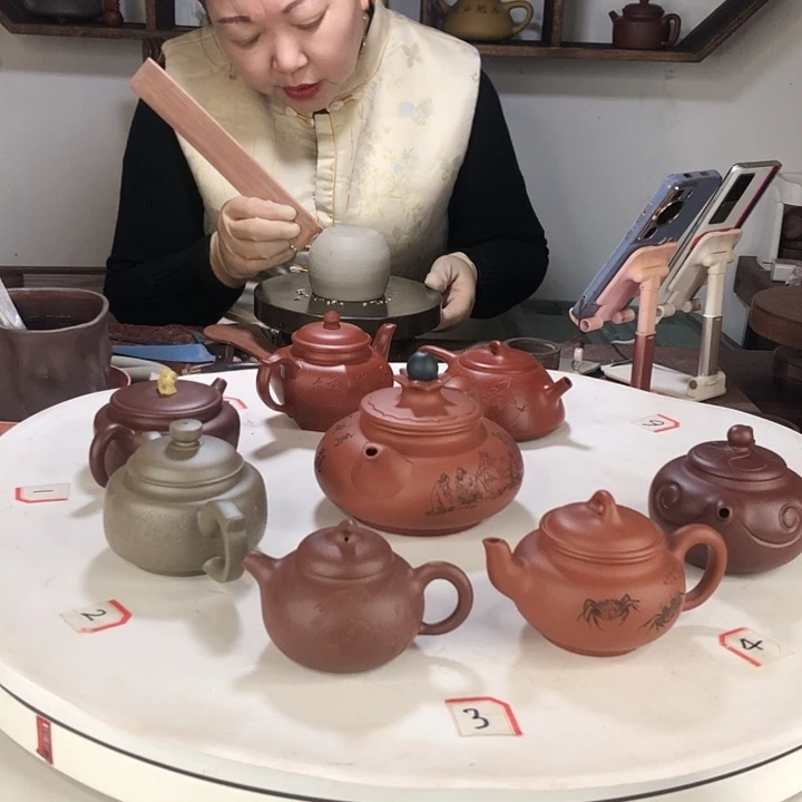 紫砂茶壶大红袍西施