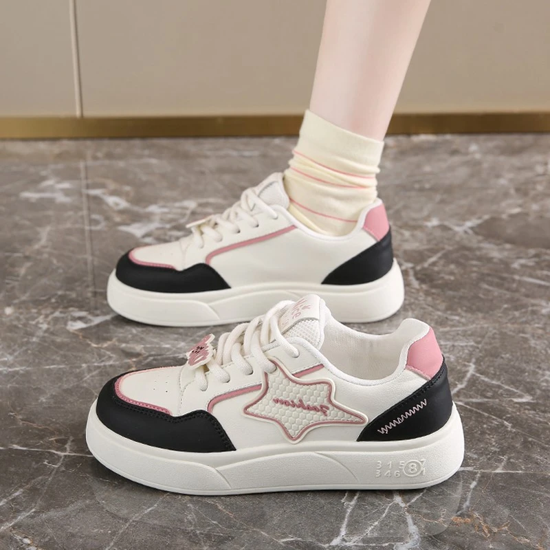 小白鞋女2025新款春季厚底百搭板鞋小众品质休闲运动鞋不撞款女鞋