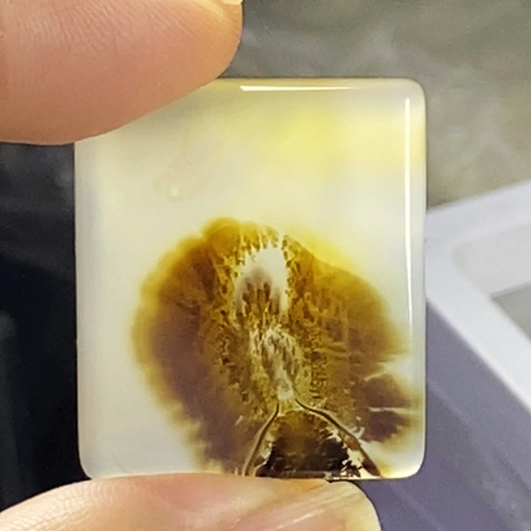 合成碳硅石非金属时尚图纹画面石饰品