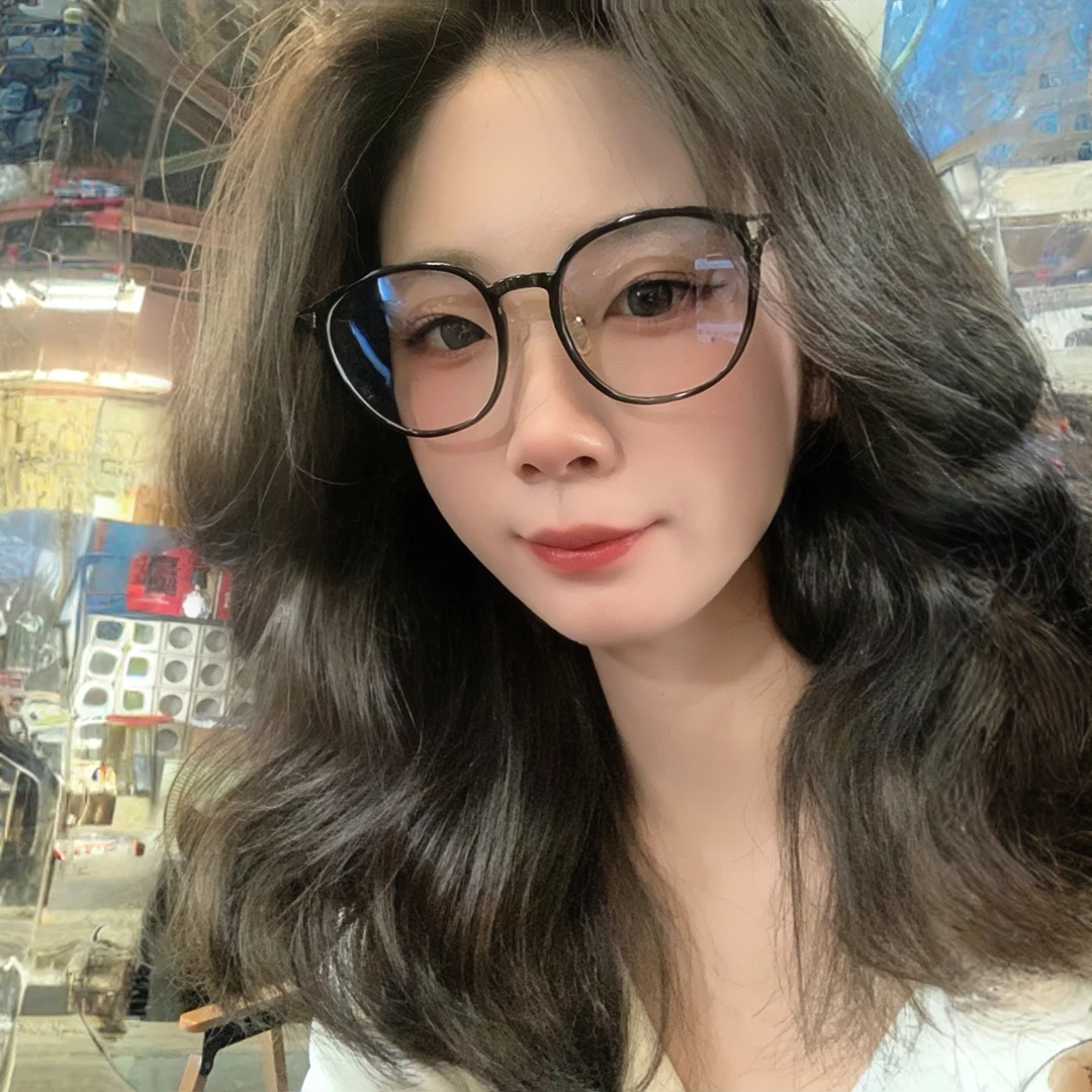 超轻高级感茶色眼镜框女近视可配镜片有度数素颜神器眼睛大框镜架