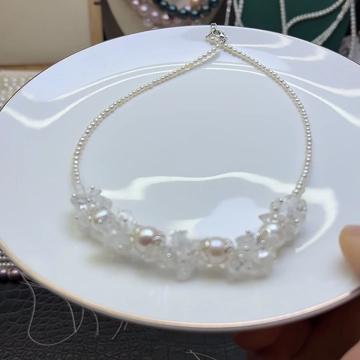 合金淡水珍珠耳饰