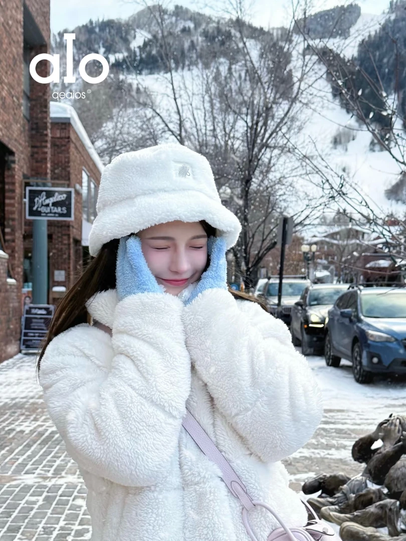 aioqeaios渔夫帽女2026新款加厚保暖毛绒大头围显脸小鱼夫盆帽