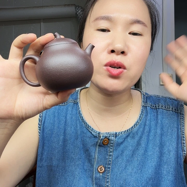 茶壶紫砂原矿半手工天青泥茄瓜200cc