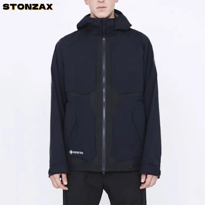 SC23689 春秋户外登山露营防风防水冲锋衣男子全缝隙压胶连帽外套