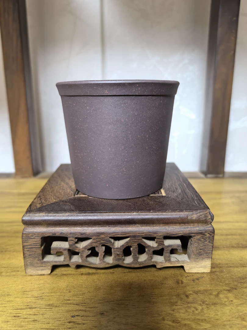 宜兴原矿81年老紫泥手工杯，130cc，纯手工制作