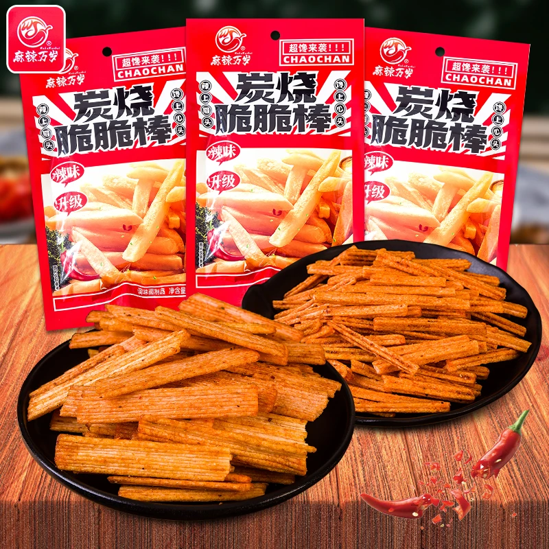 麻辣万岁香脆辣条炭烧脆脆棒麻辣味休闲追剧零食
