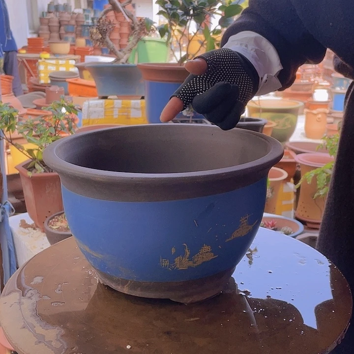 紫砂宜兴紫砂蓝山水30