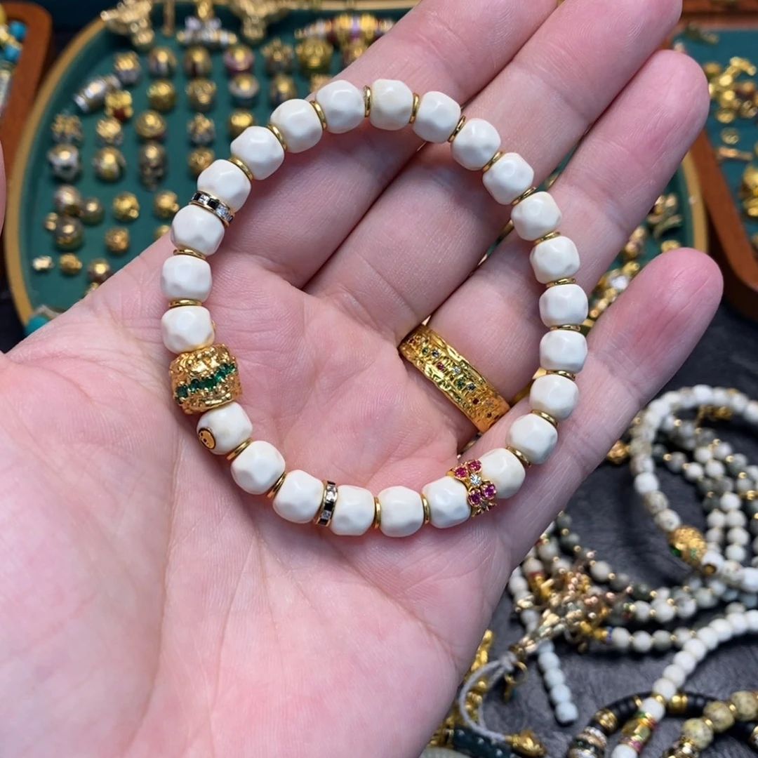 合成立方氧化锆手链足金镶嵌