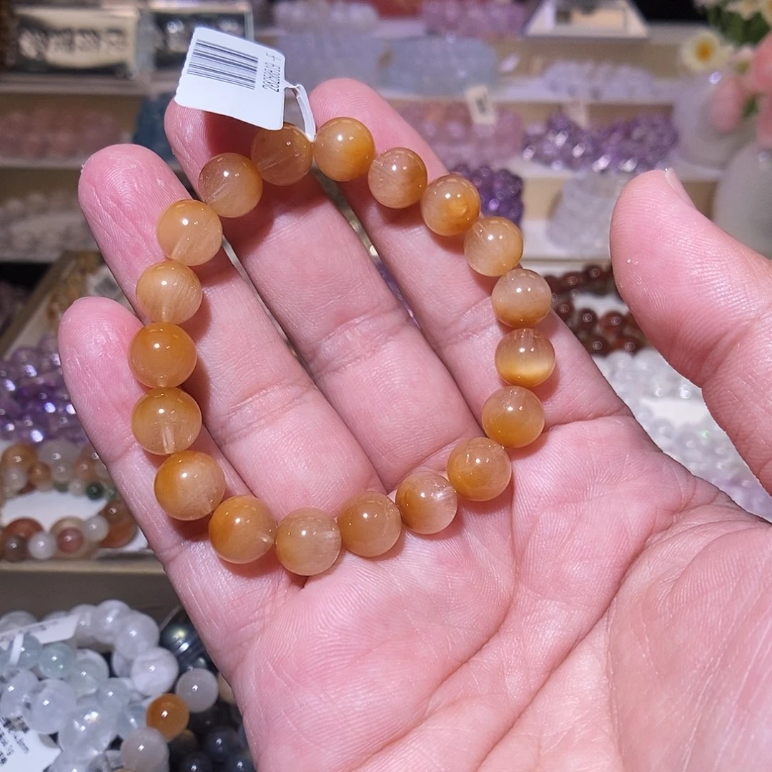 手链未镶嵌水晶橘兔毛10mm