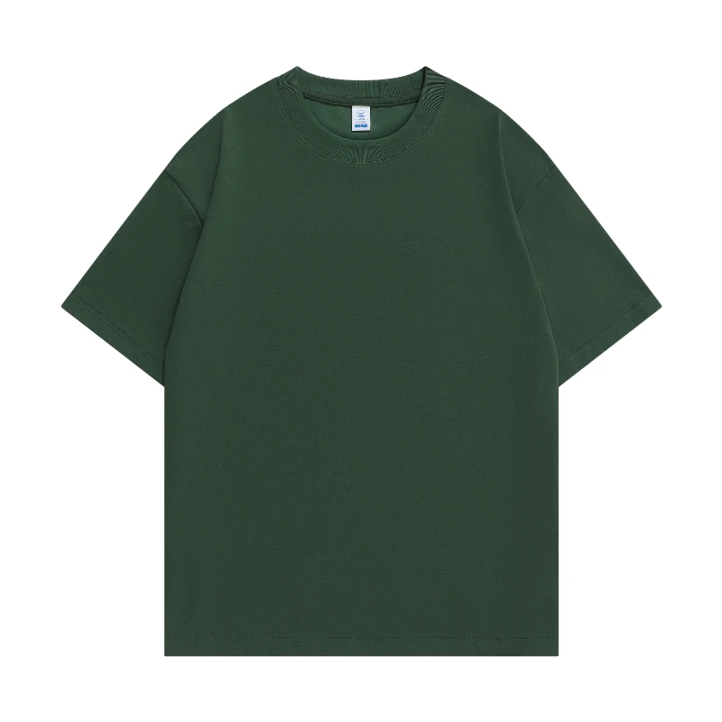 夏季重磅220g索罗娜短袖T恤男微宽松纯色圆领薄款体恤休闲百搭潮