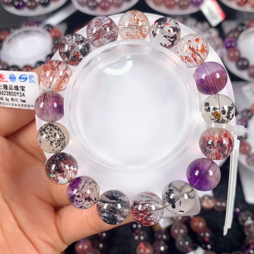 水晶手链未镶嵌彩霉毒液12.7