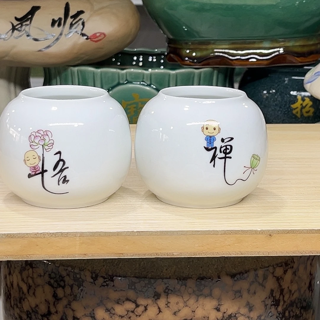 陶瓷绿植多肉微瑕花盆口径5.5*7.5无孔