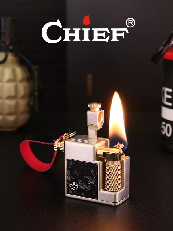 CHIEF/首领【小方砖】经典抬臂迷你打火机个性创意挂件高颜值点火
